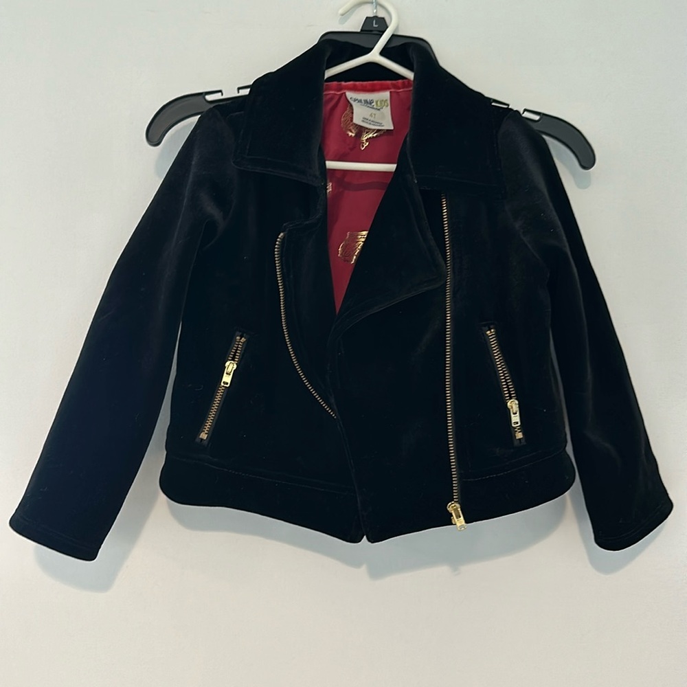 Velvet moto jacket Sz 4